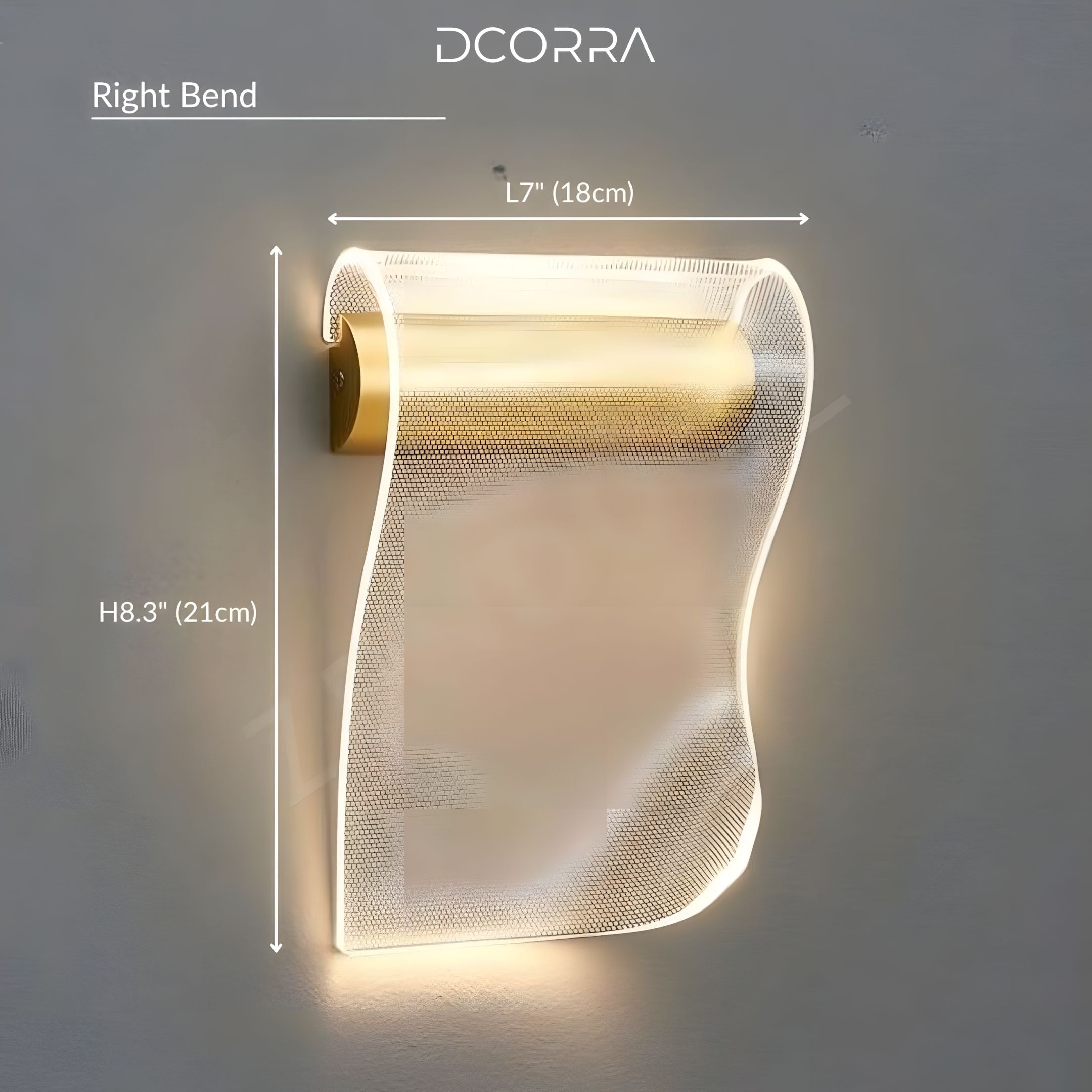 Curved Acrylic Wall Light - view 8