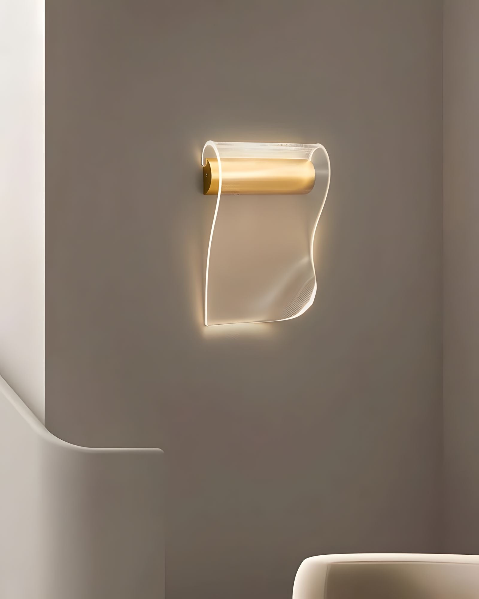 Curved Acrylic Wall Light - view 4