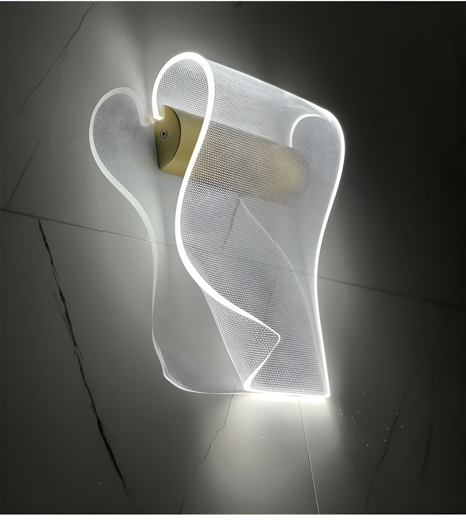 Curved Acrylic Wall Light - view 5