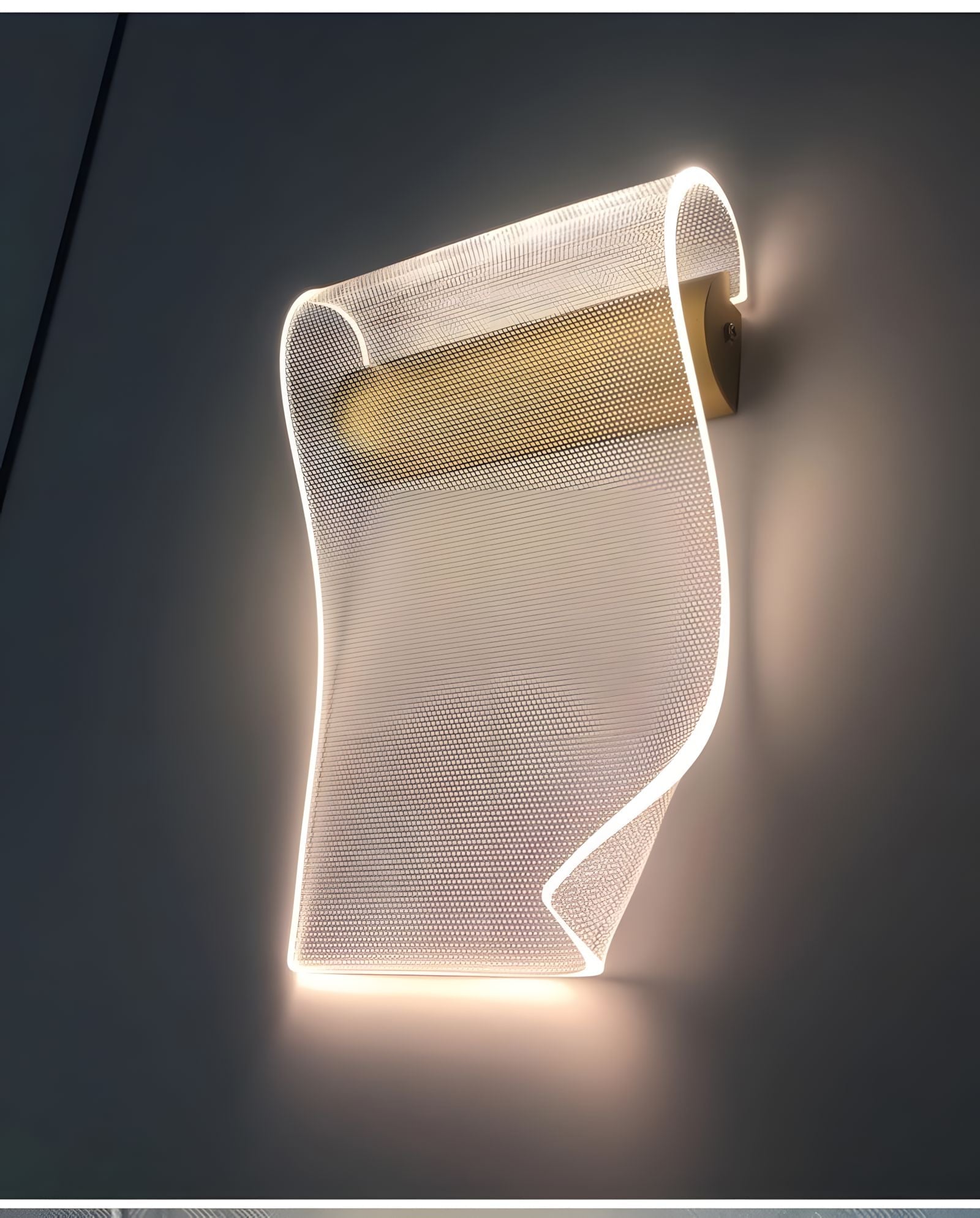 Curved Acrylic Wall Light - view 6