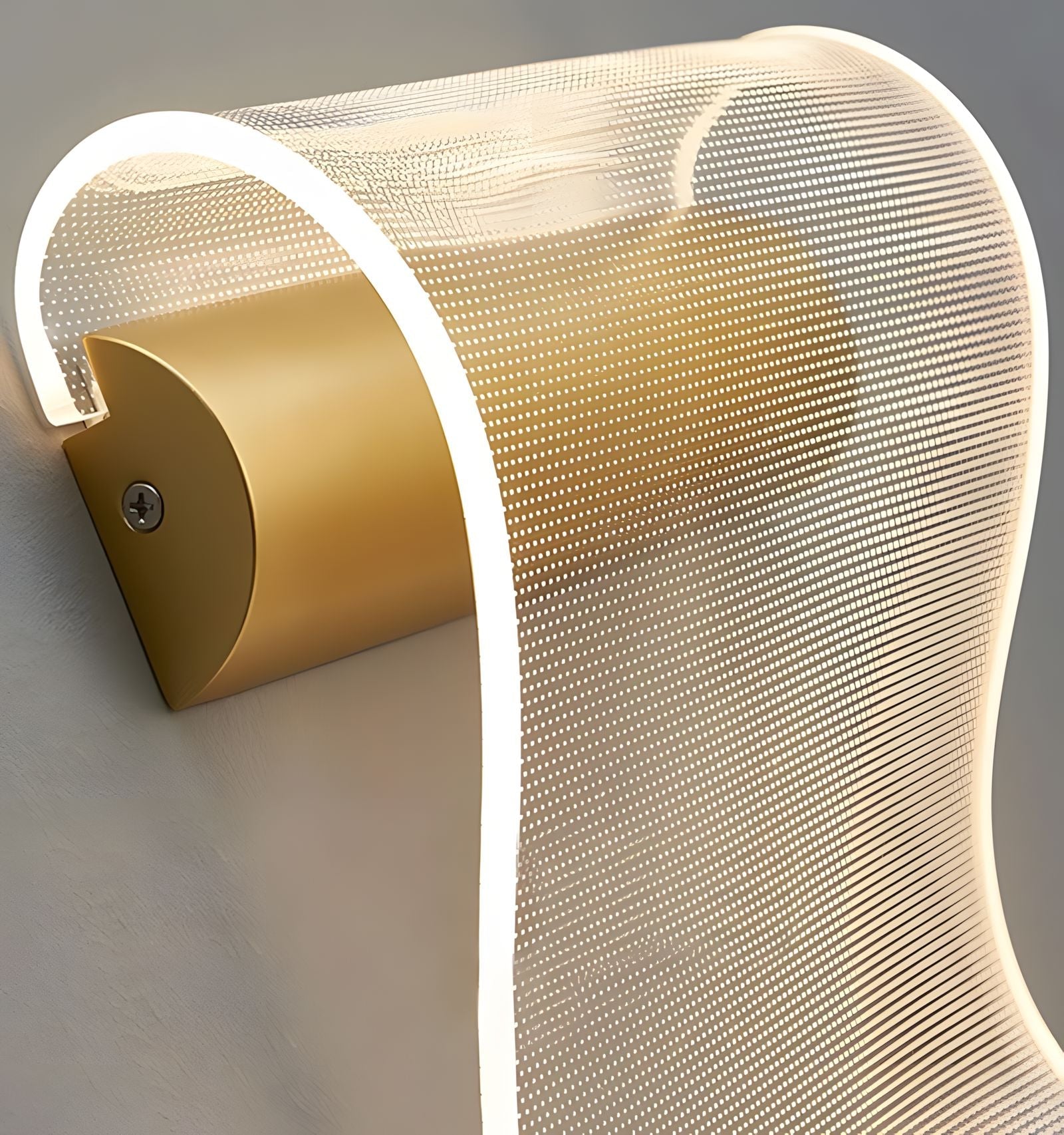 Curved Acrylic Wall Light - Right Bend