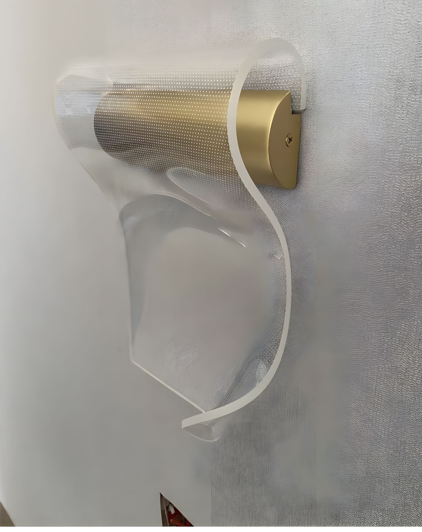 Curved Acrylic Wall Light - Left bend