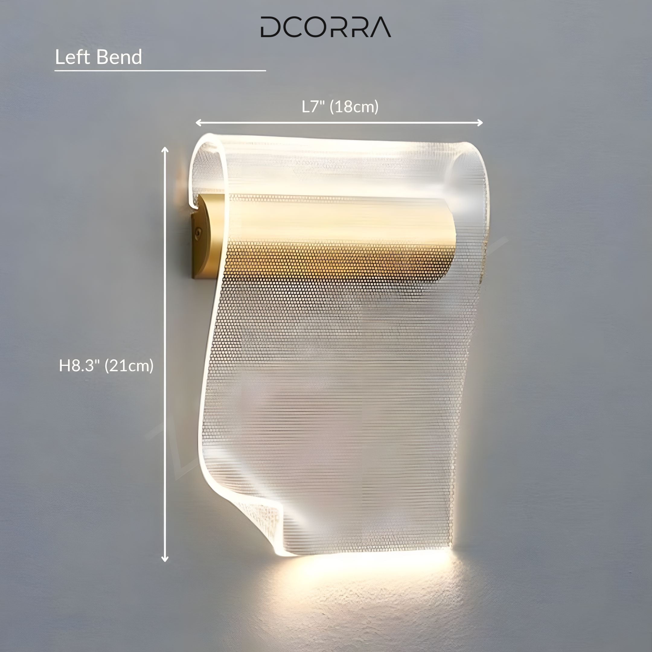 Curved Acrylic Wall Light - view 7