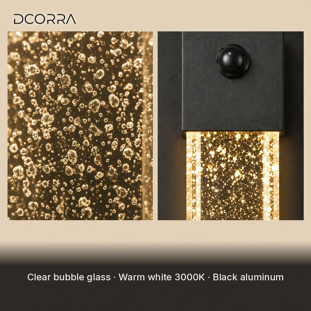 Bubble Glass Sensor Wall Light - bubble glass detail