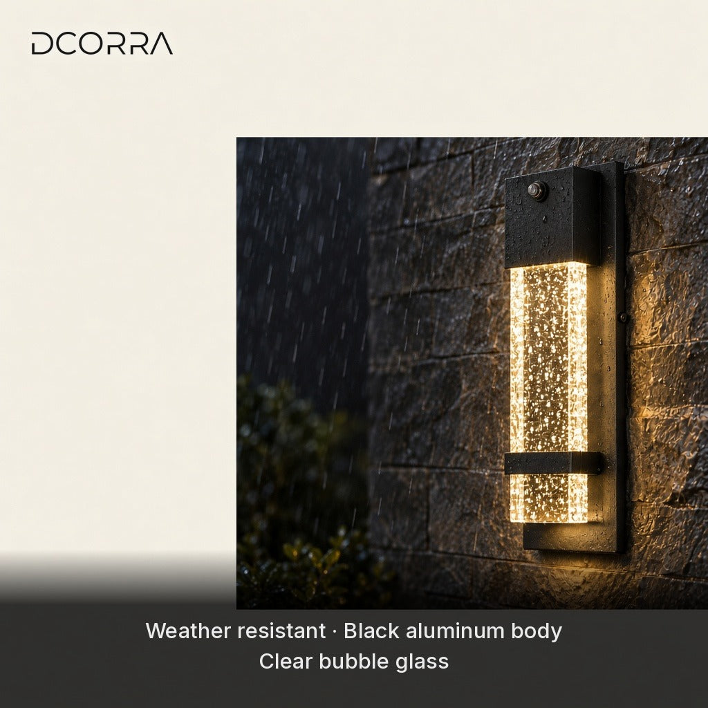 Bubble Glass Sensor Wall Light - weather resistant build