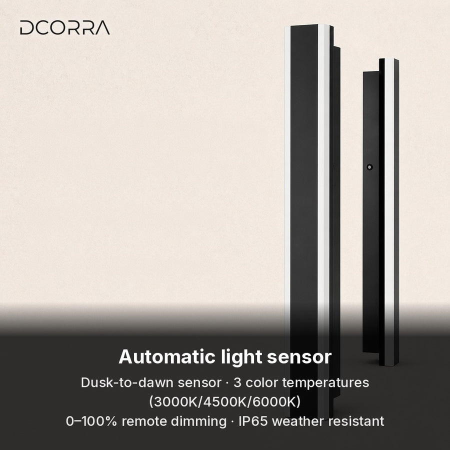 Dusk-to-Dawn Linear LED Wall Light - automatic light sensor