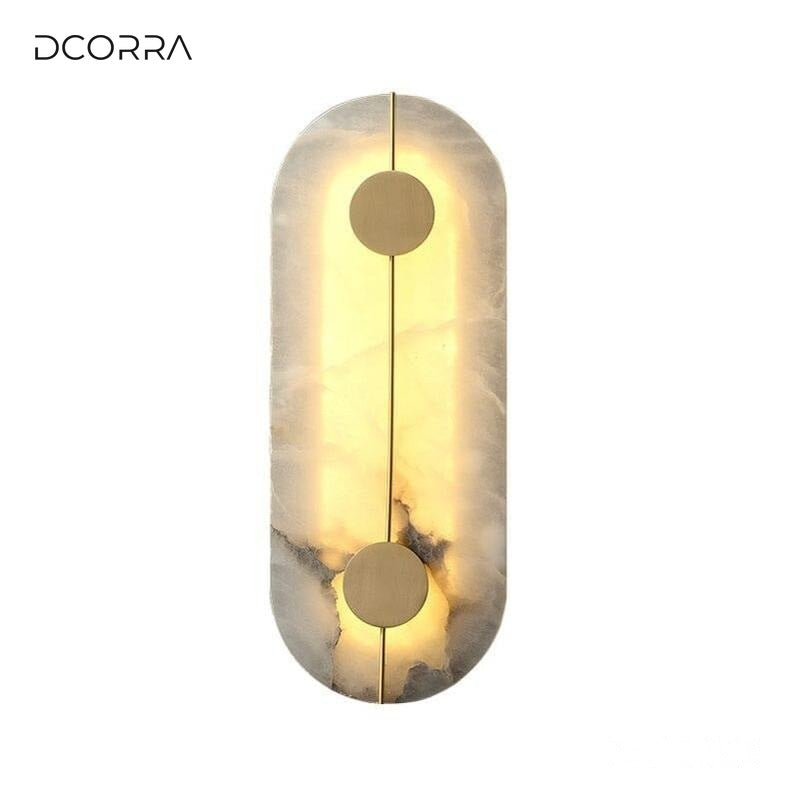 Marble Disc Wall Sconce - Long