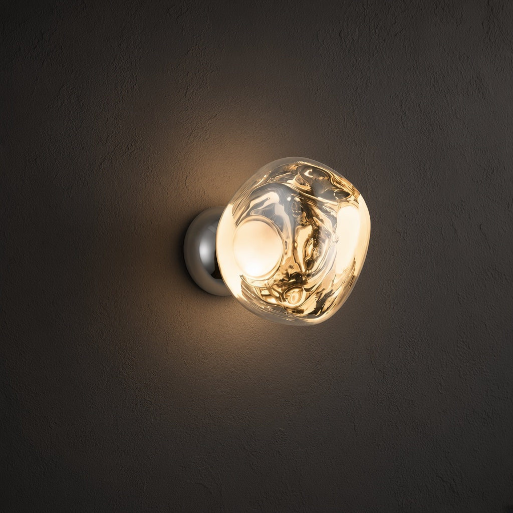 Mirrored Lava Glass Wall Light