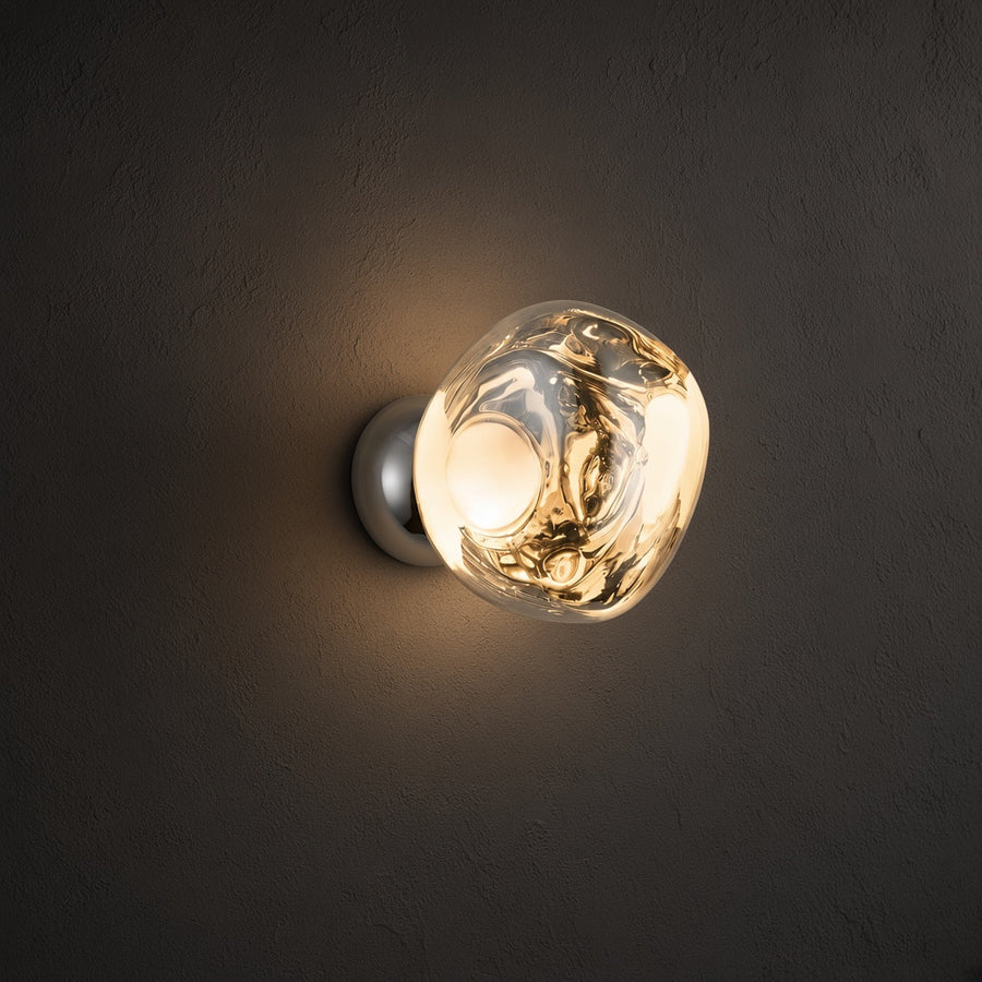 Mirrored Lava Glass Wall Light