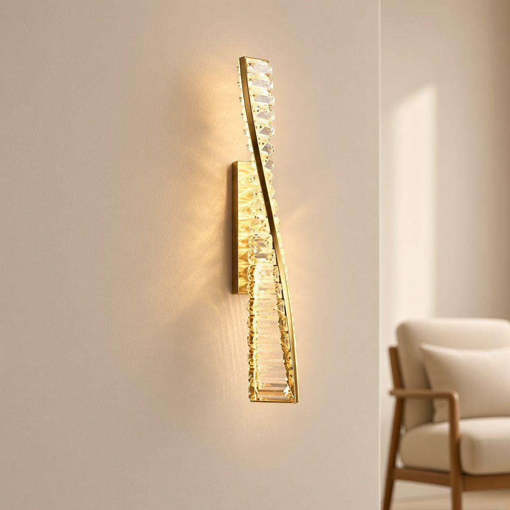 Crystal Spiral Wall Lamp