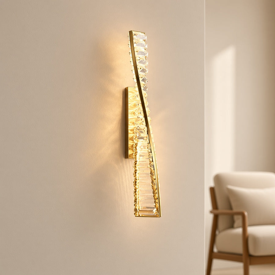 Crystal Spiral Wall Lamp