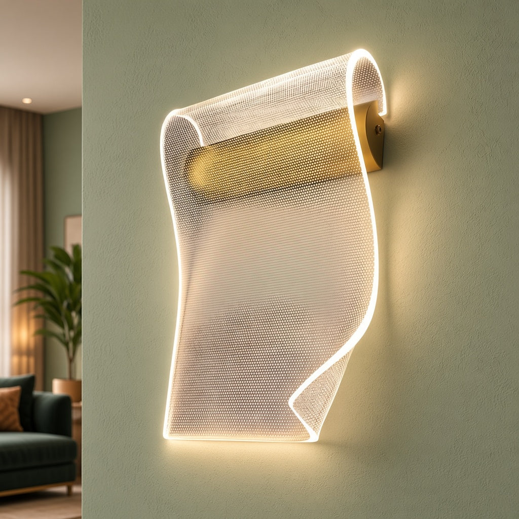 Curved Acrylic Wall Light