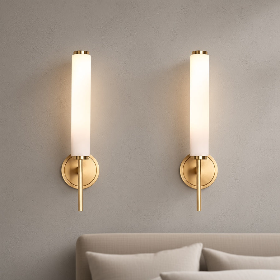Natural Marble Tube Wall Sconce