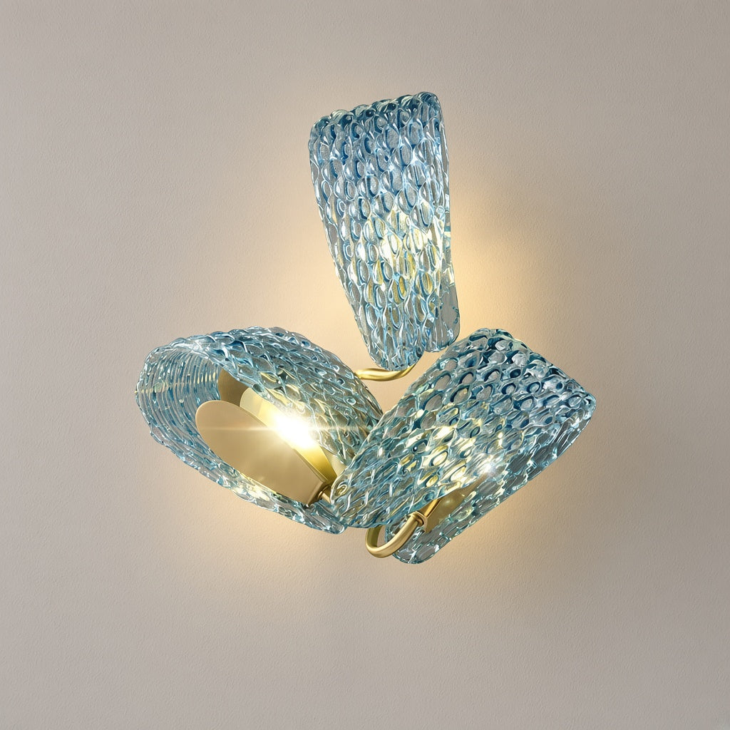 Glass Leaf Wall Light
