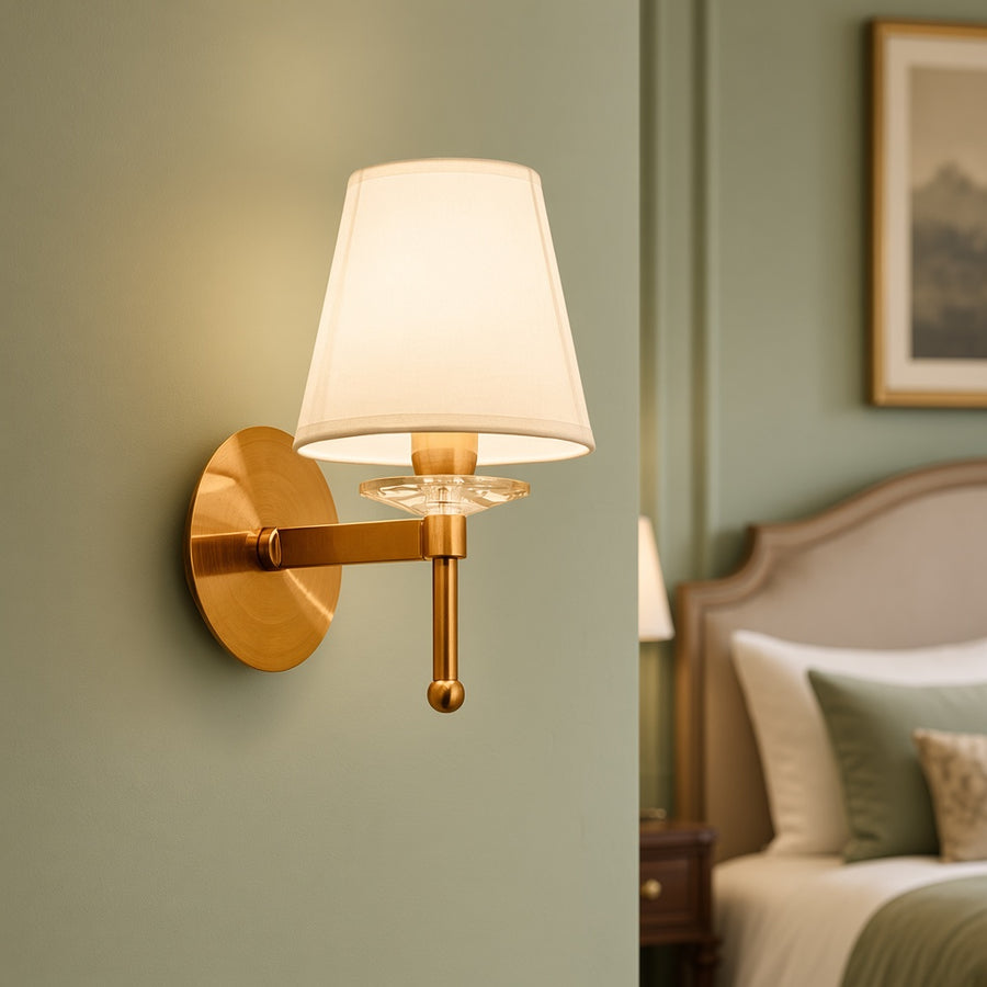 Vintage Fabric Shade Wall Lamp