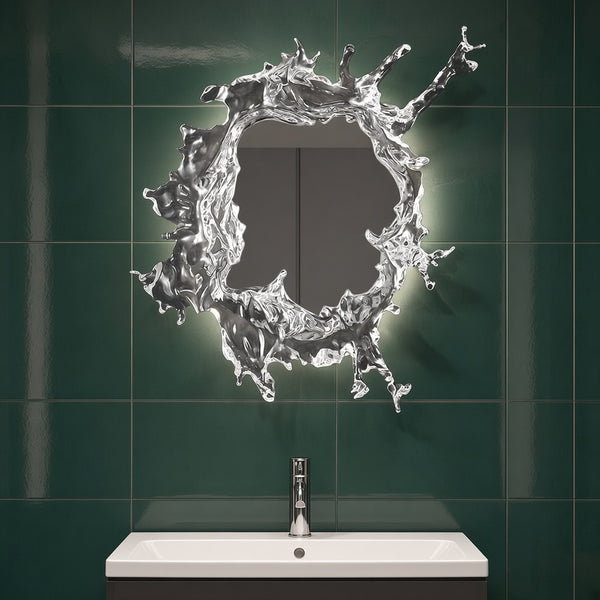 Water Splash LED Wall Mirror