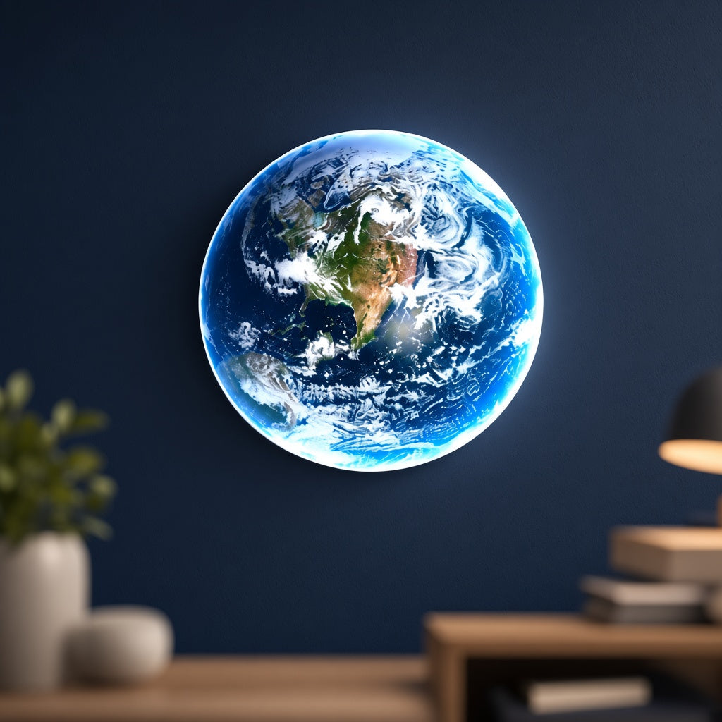 Earth Globe LED Wall Light with Remote