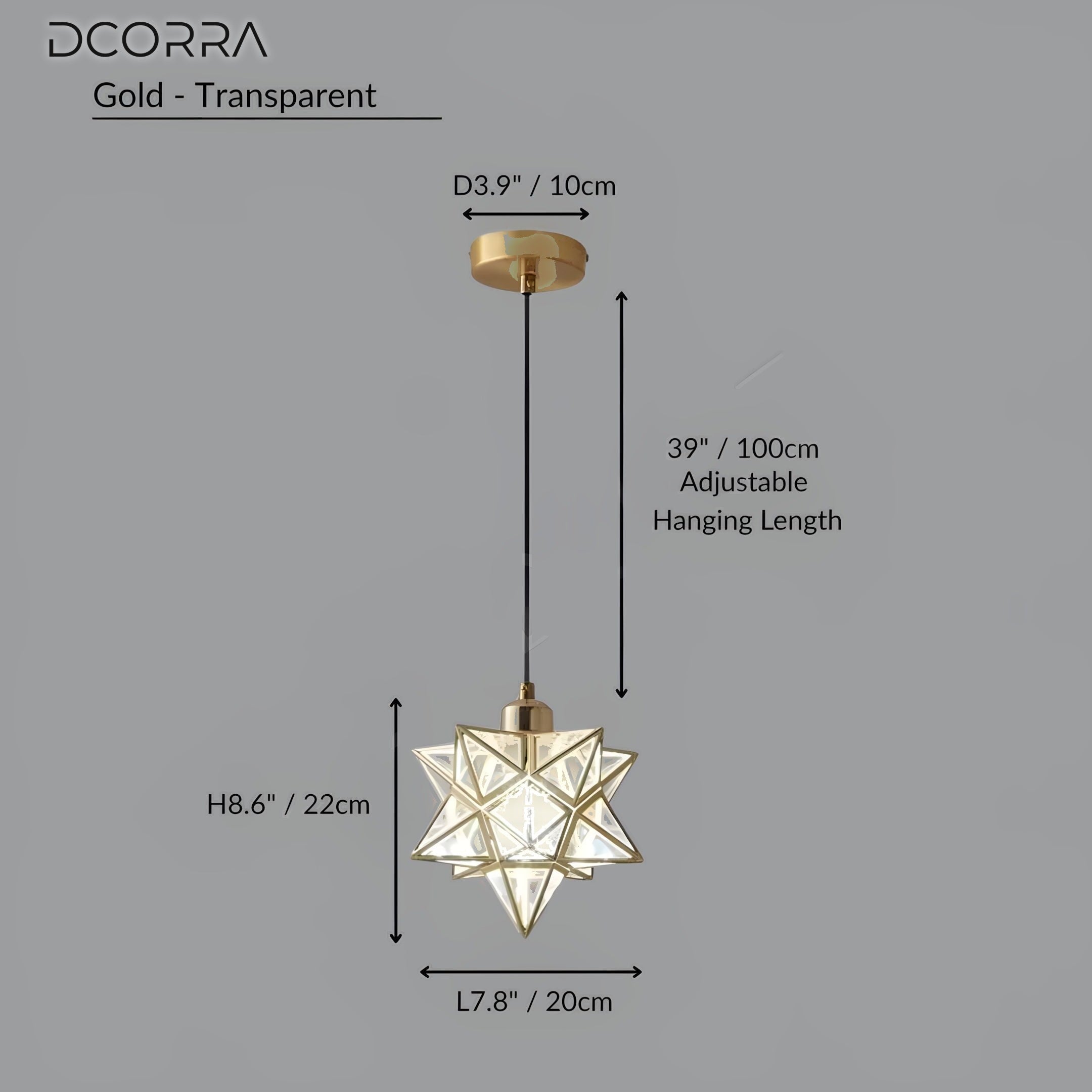 Modern Moravian Star Pendant Light - Gold-Frosted