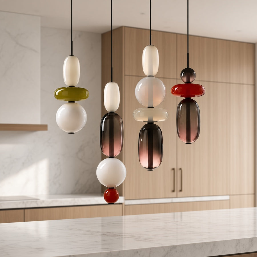 Glass Totem Pendant Light