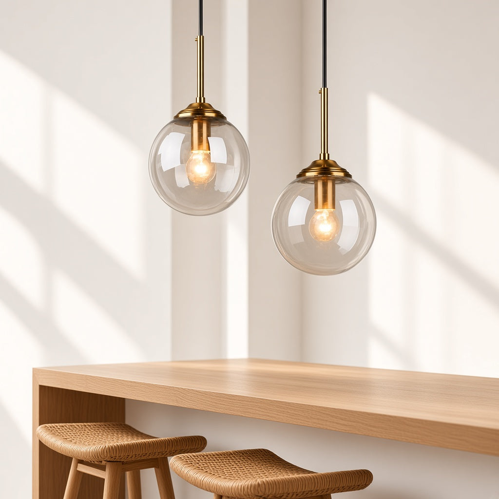 Minimalist Glass Drop Pendant Light