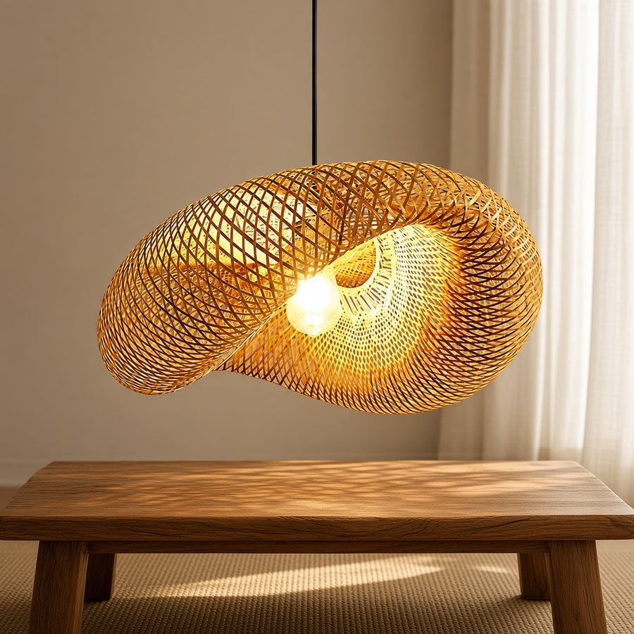 Woven Bamboo Pendant Light