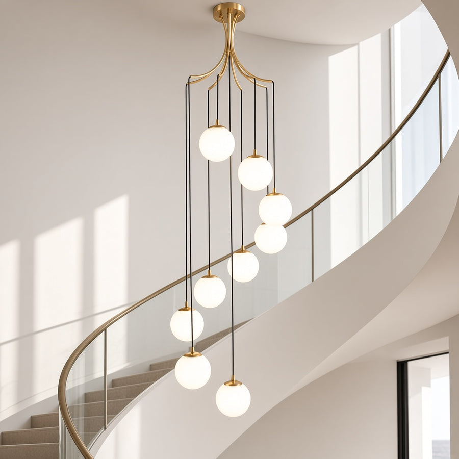 Glass Ball Drop Chandelier