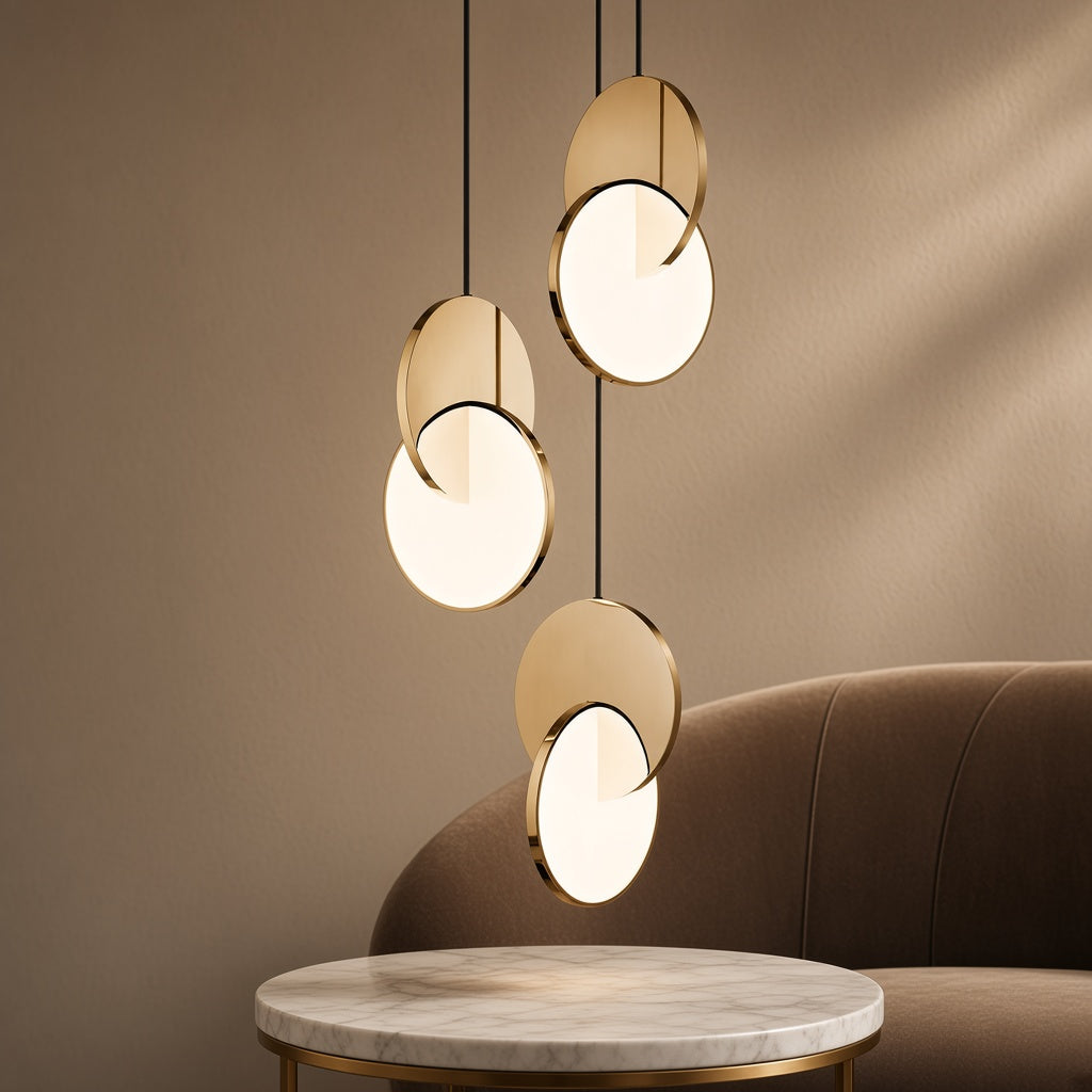 Overlapping Disc Pendant Light