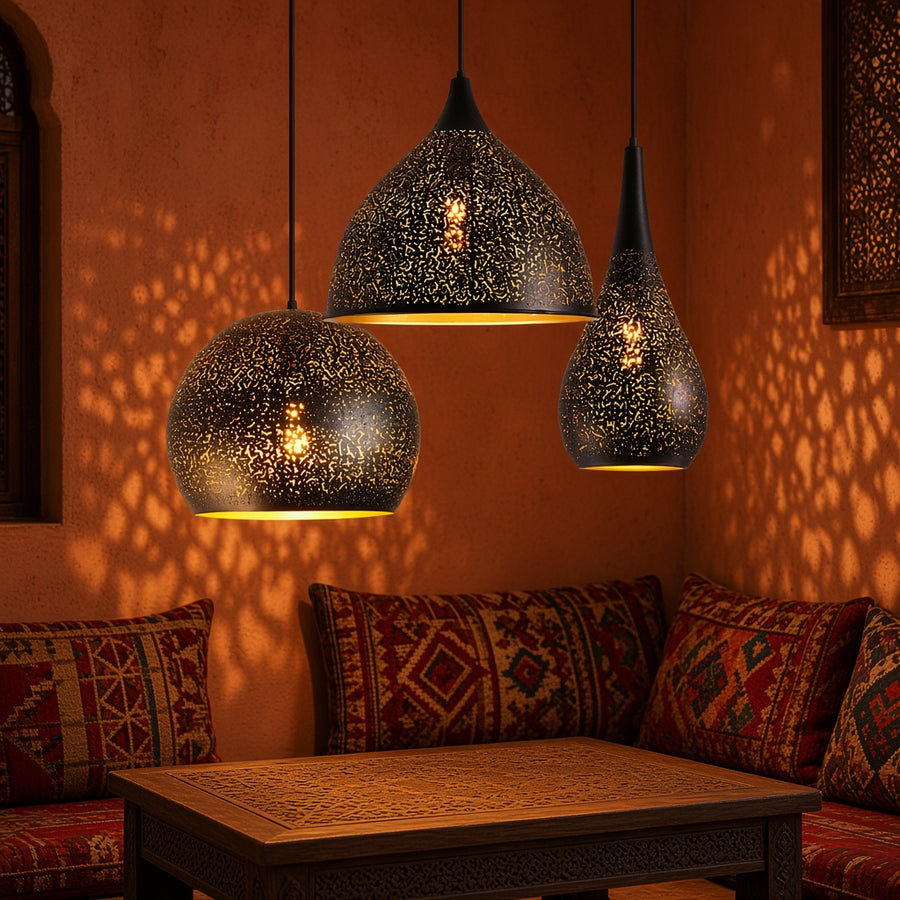 Moroccan Pierced Metal Pendant Light
