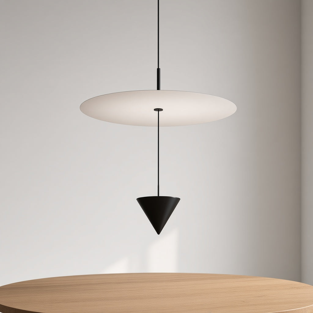 Disc and Cone Minimalist LED Pendant Light