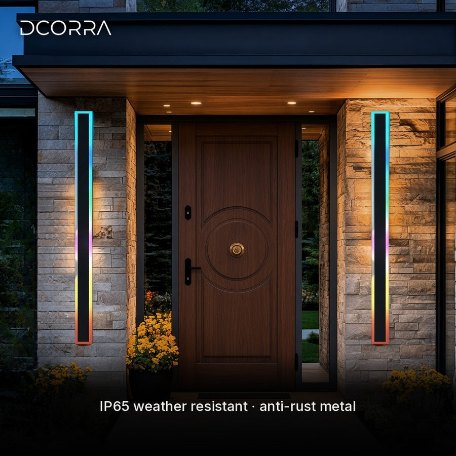 RGB Color Changing Linear LED Wall Light - IP65 weather resistant