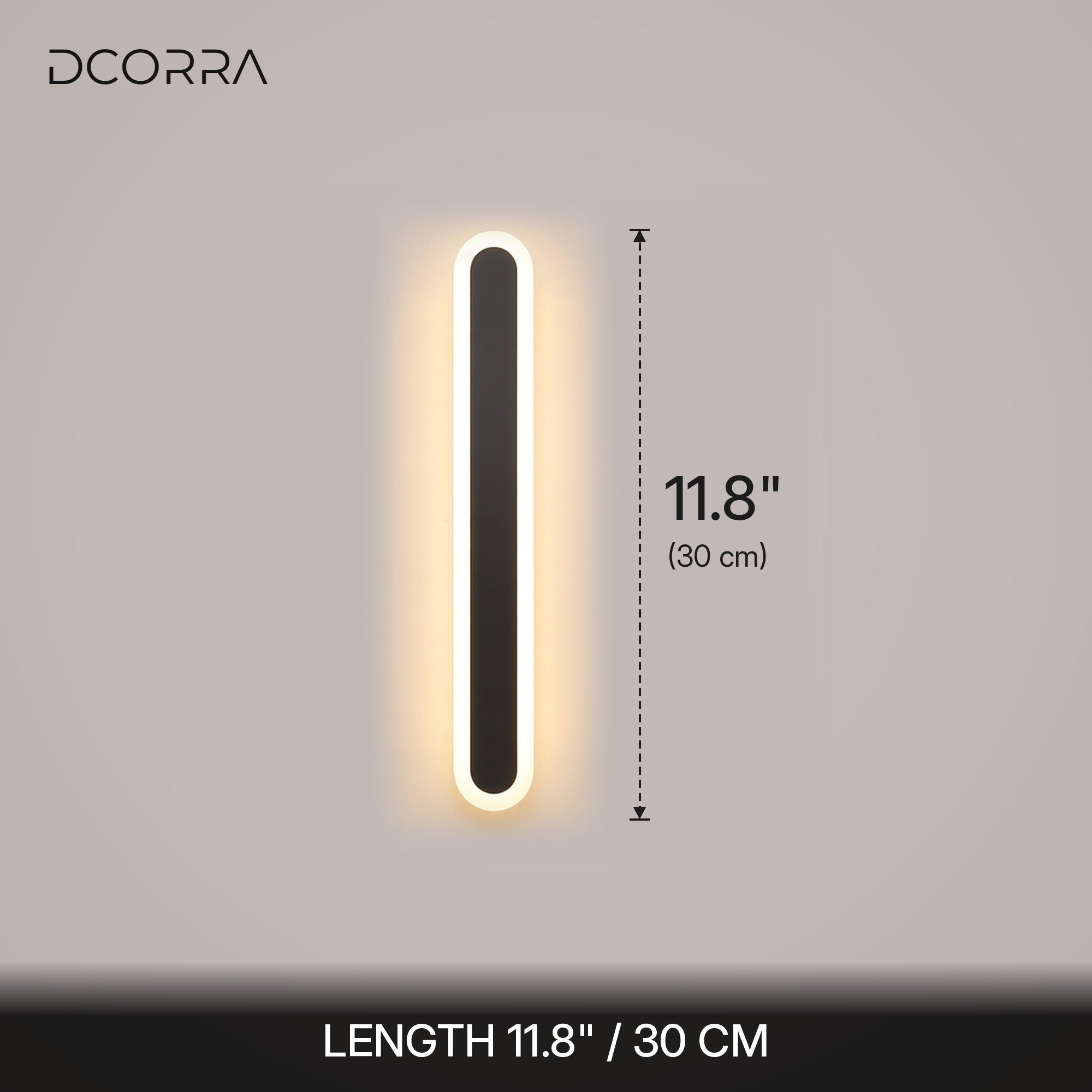 Laser-Cut Iron Linear LED Wall Light - 11.8" length dimensions