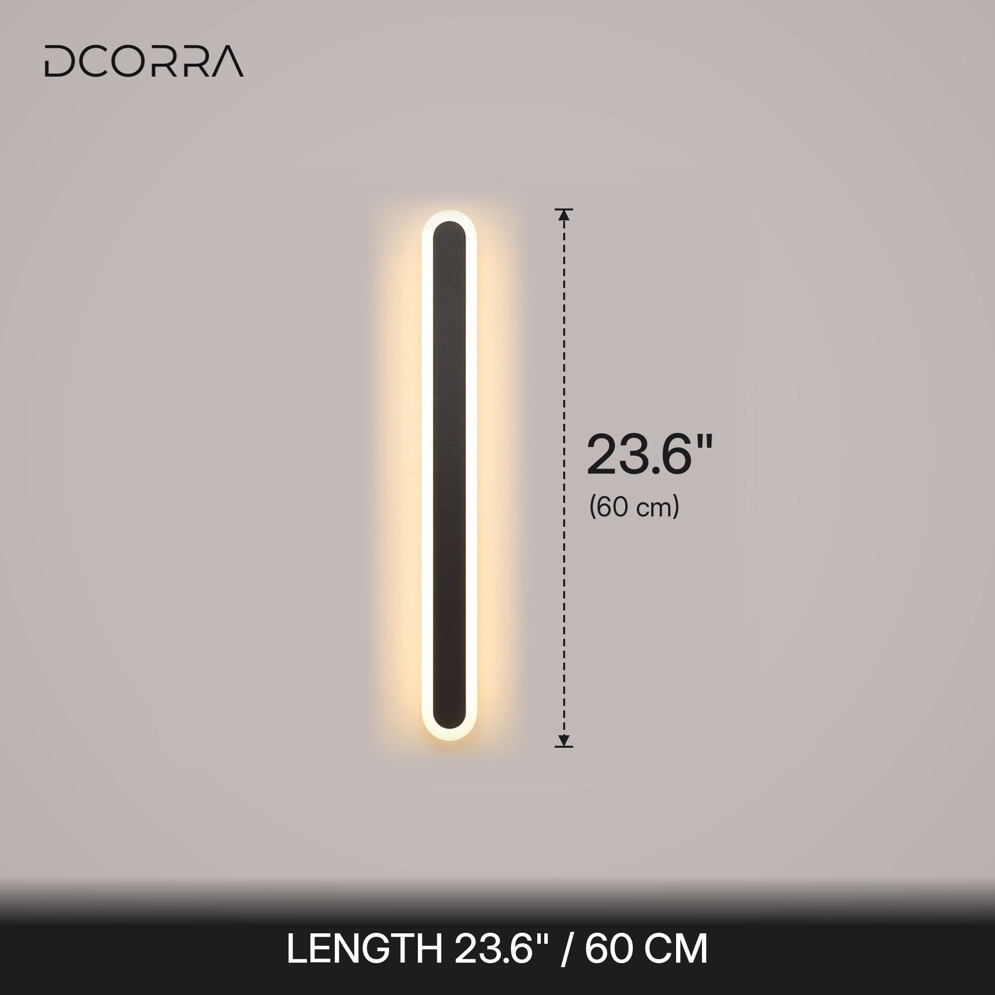 Laser-Cut Iron Linear LED Wall Light - 23.6" length dimensions