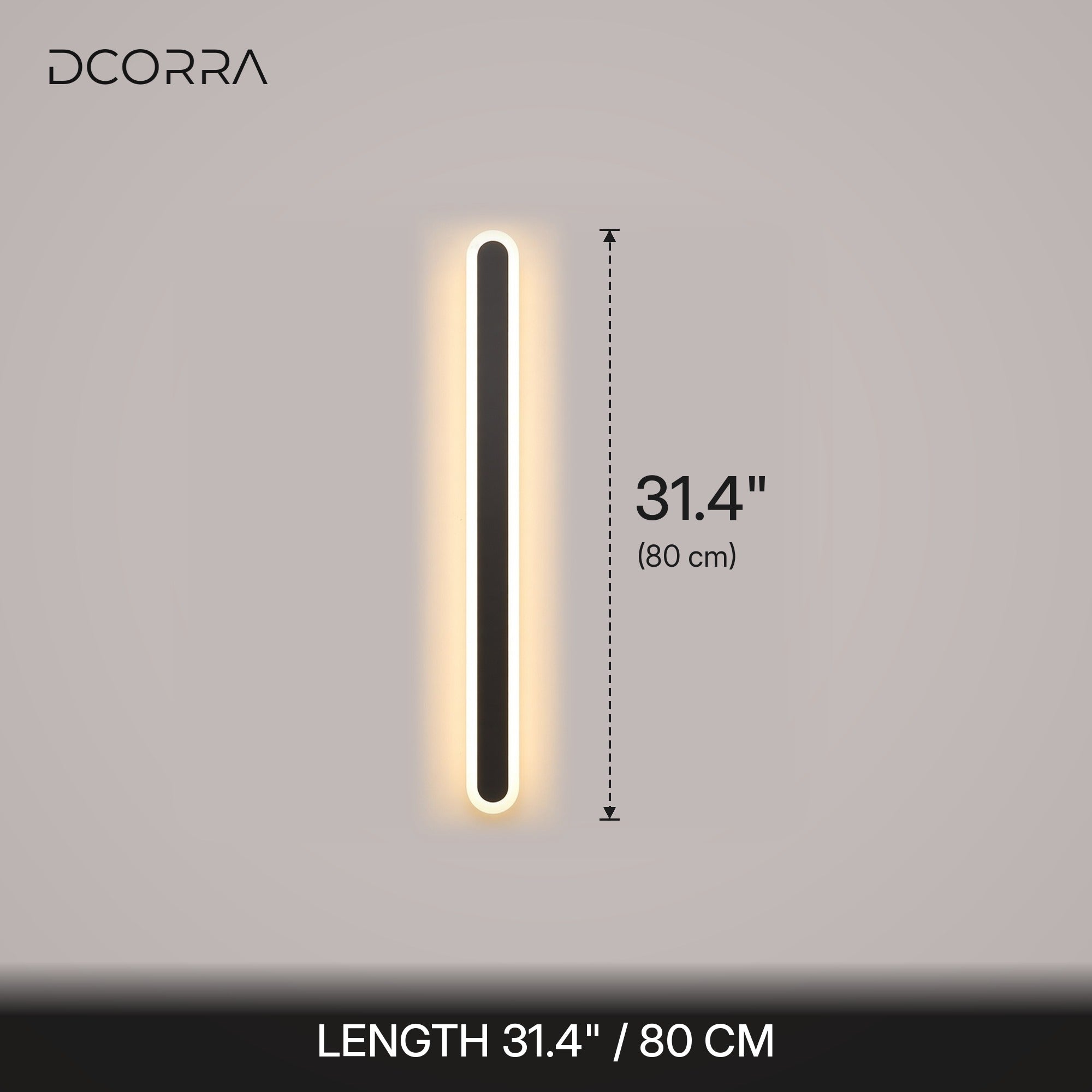 Laser-Cut Iron Linear LED Wall Light - 31.4" length dimensions