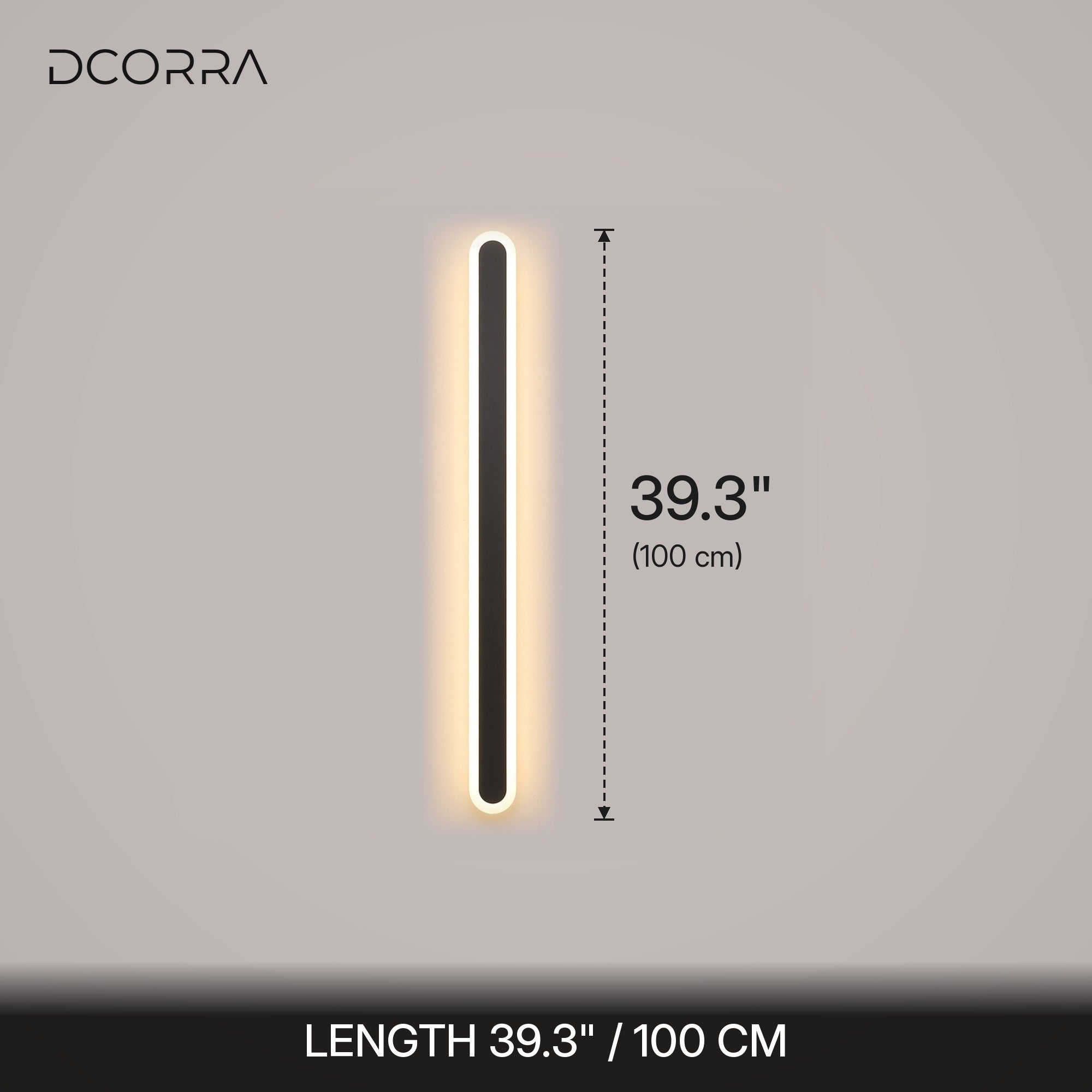 Laser-Cut Iron Linear LED Wall Light - 39.3" length dimensions