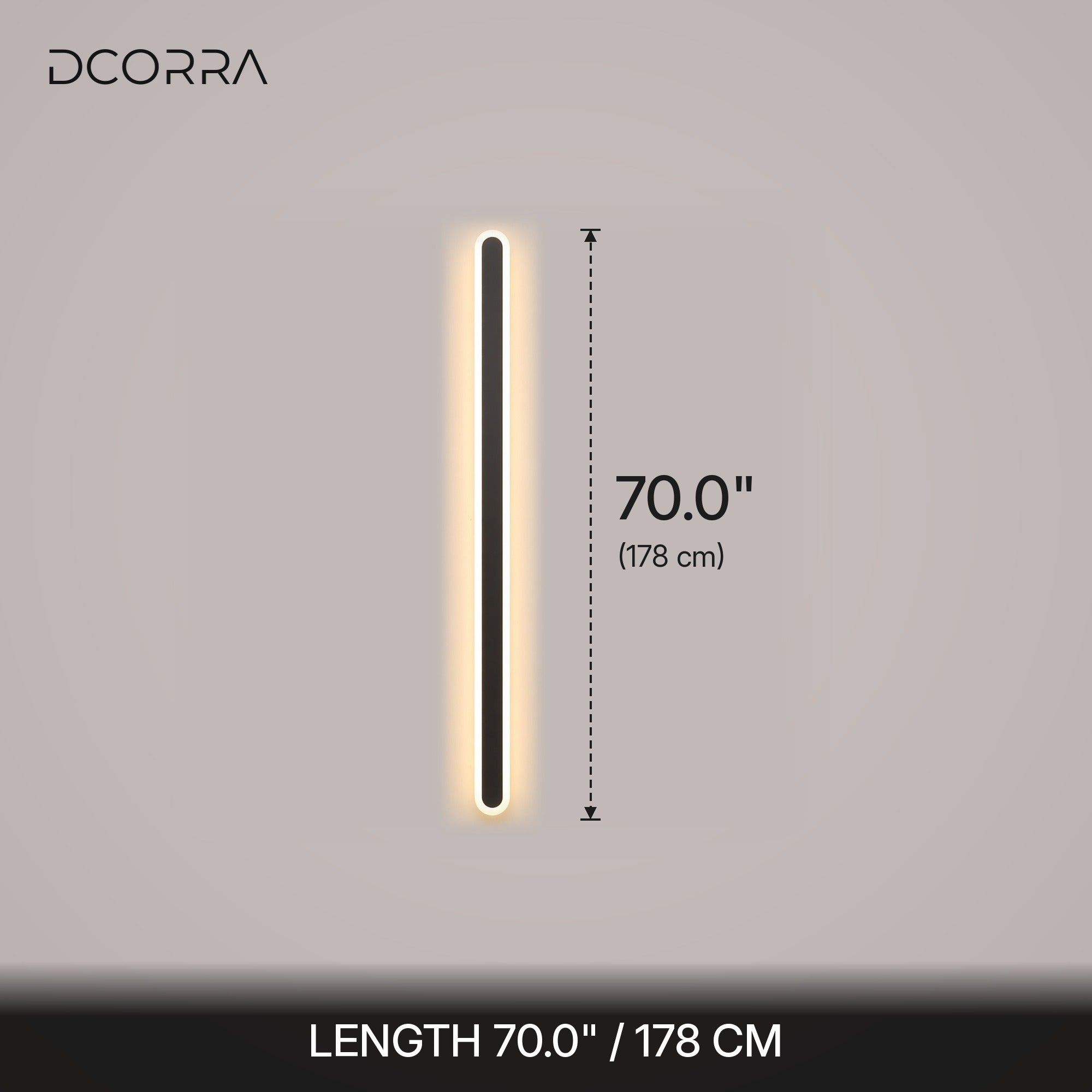 Laser-Cut Iron Linear LED Wall Light - 70.0" length dimensions