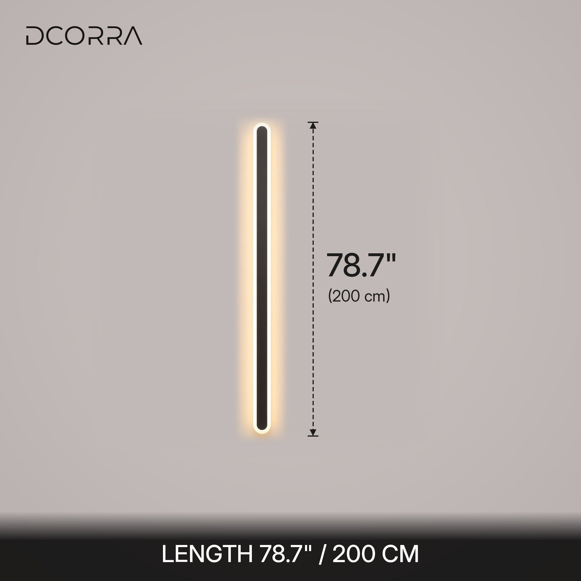 Laser-Cut Iron Linear LED Wall Light - 78.7" length dimensions