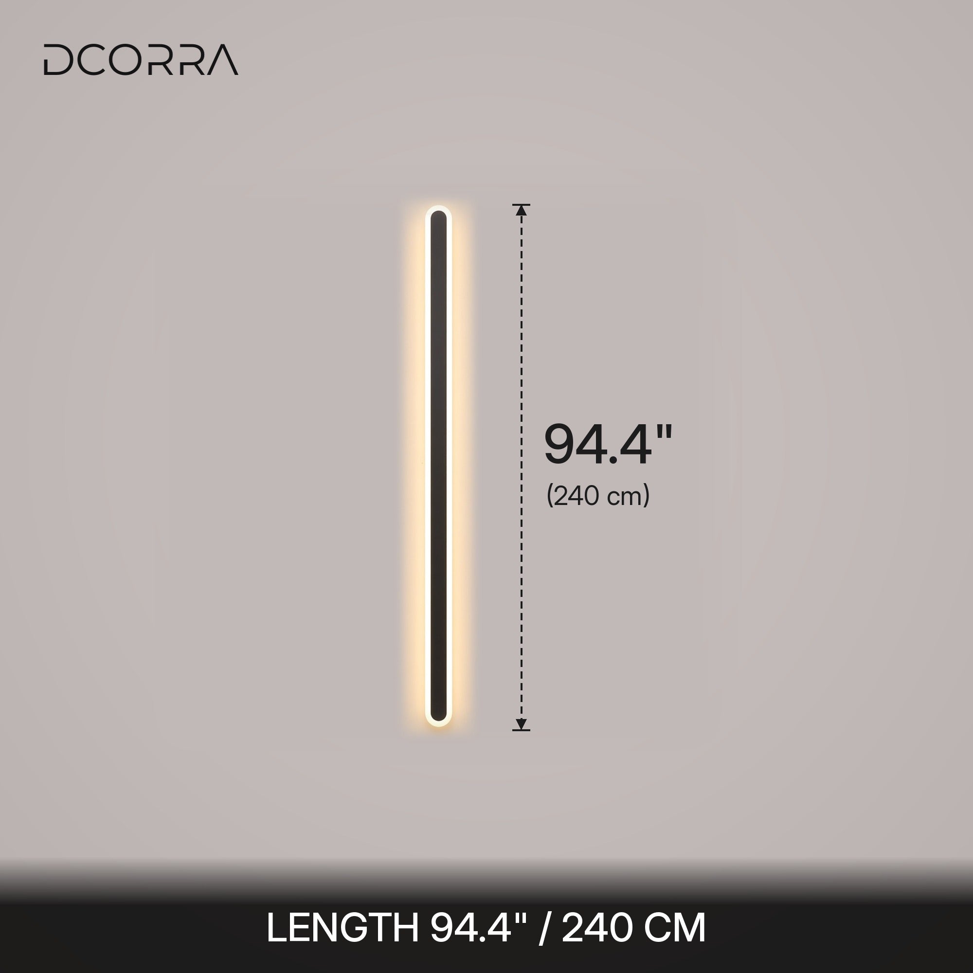Laser-Cut Iron Linear LED Wall Light - 94.4" length dimensions