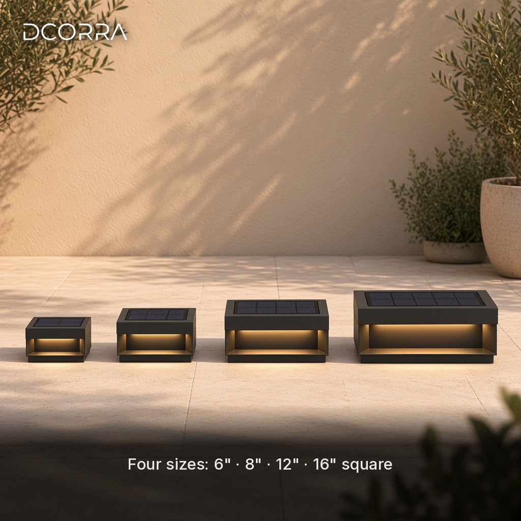 Square Solar Light with Recessed Glow - four sizes