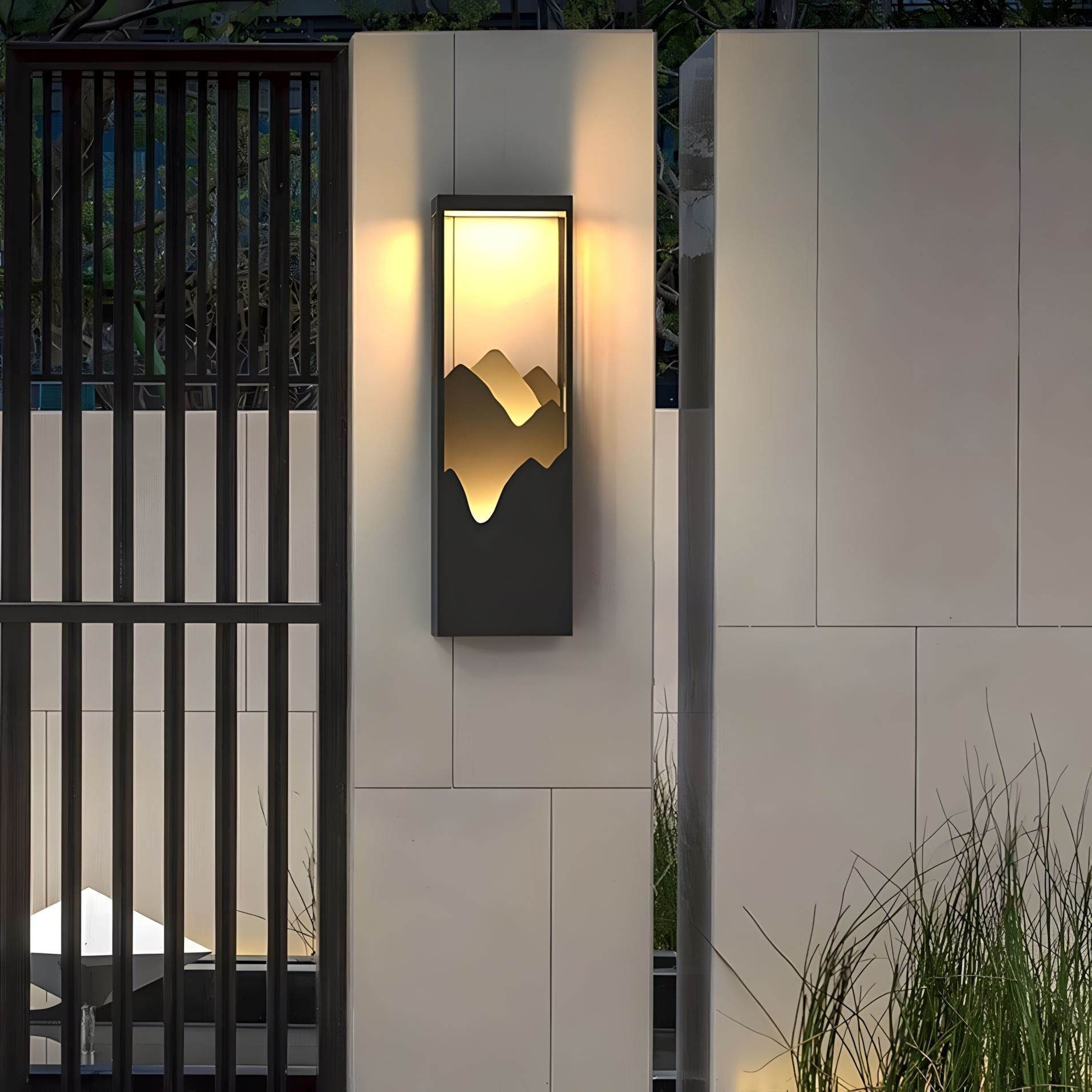 Decorative Panel LED Wall Lamp - Solar or Wired - view 10