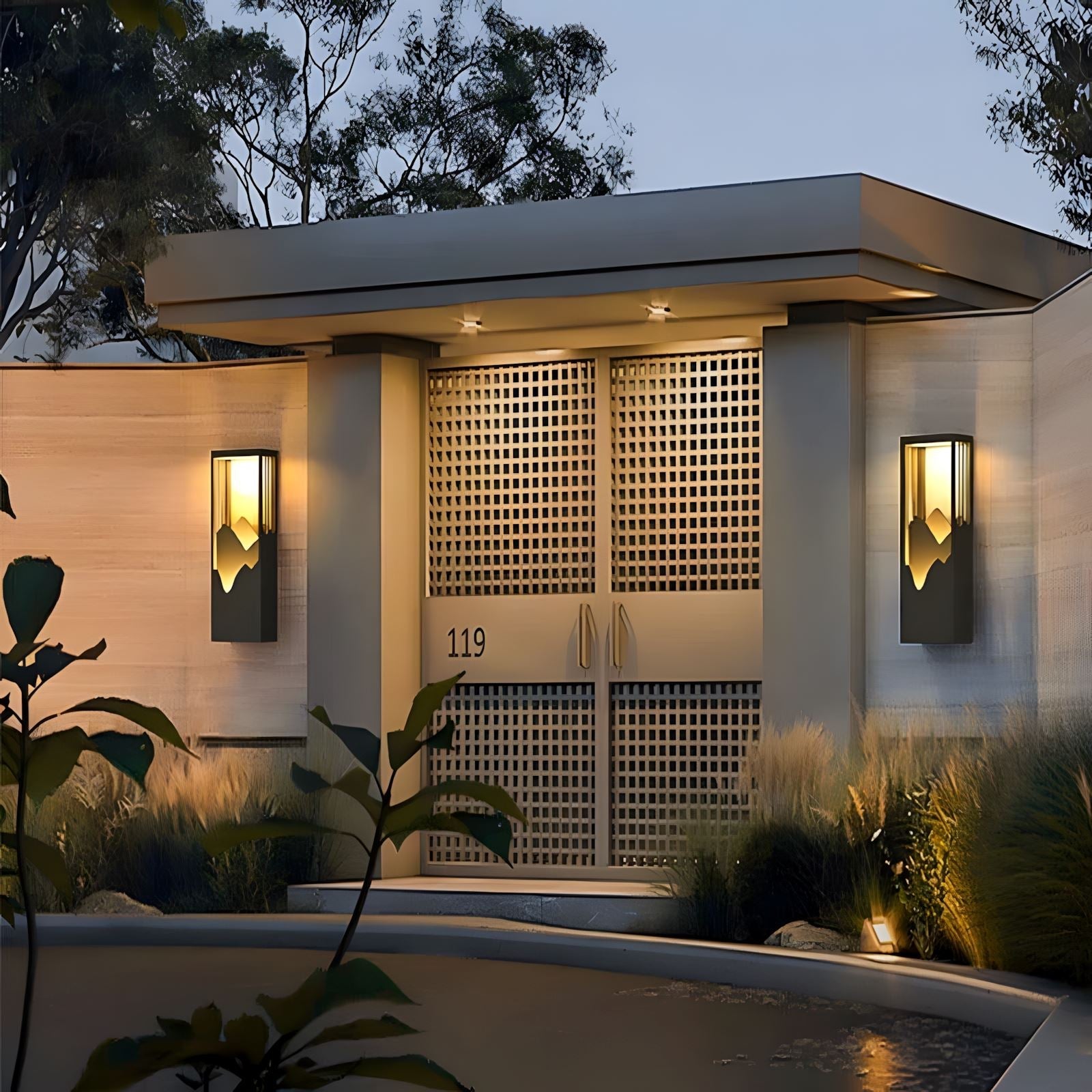 Decorative Panel LED Wall Lamp - Solar or Wired - view 5