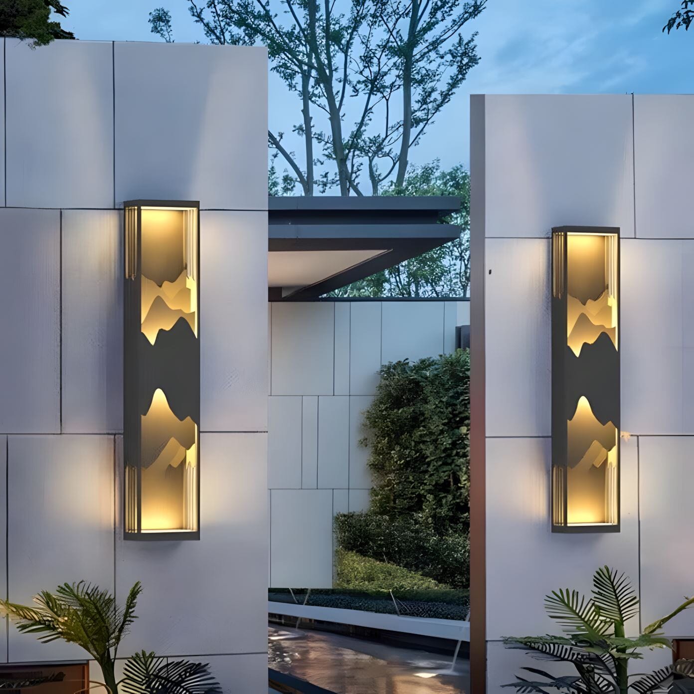 Decorative Panel LED Wall Lamp - Solar or Wired - view 6