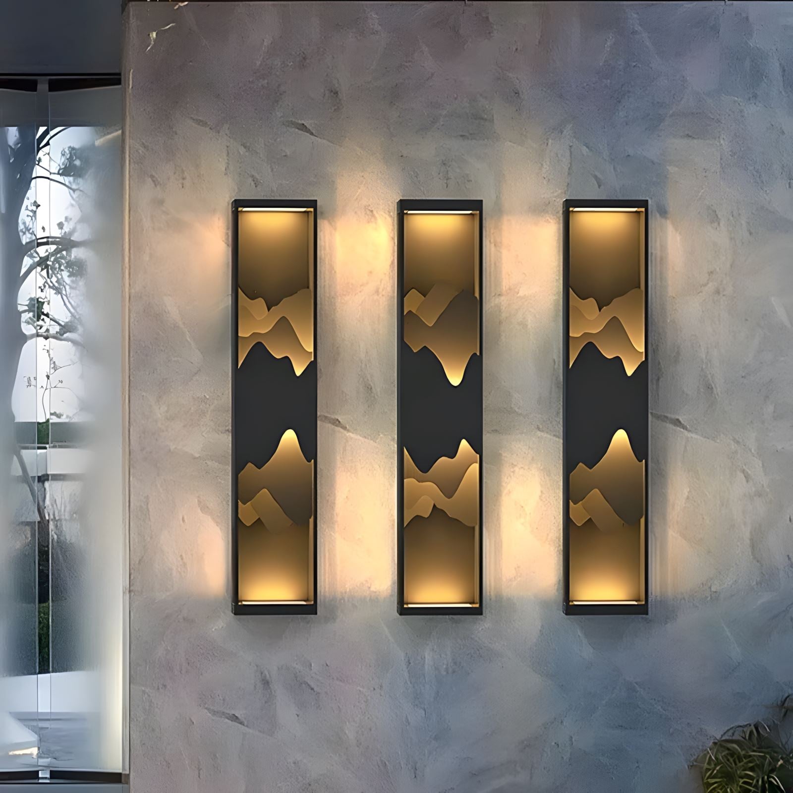 Decorative Panel LED Wall Lamp - Solar or Wired - view 7