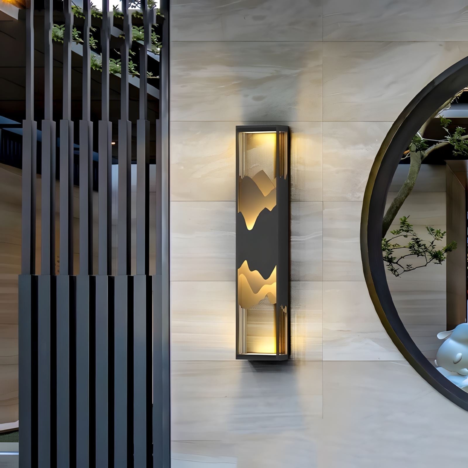 Decorative Panel LED Wall Lamp - Solar or Wired - view 8