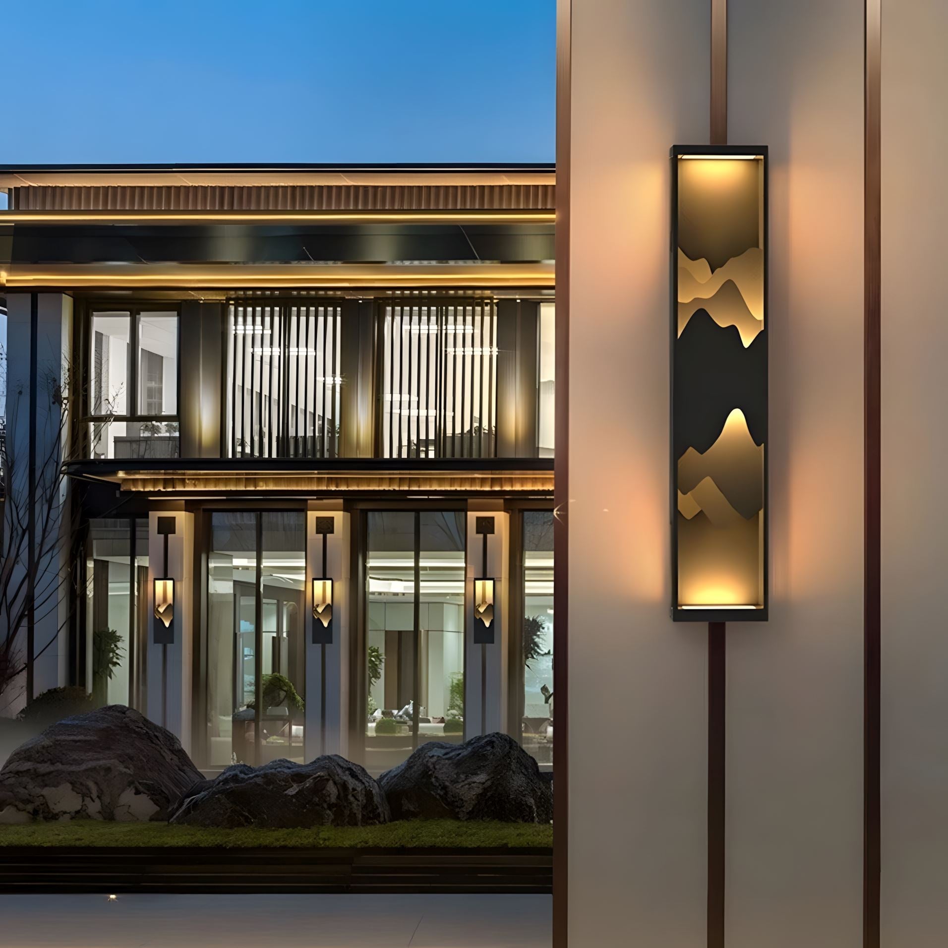 Decorative Panel LED Wall Lamp - Solar or Wired - view 9