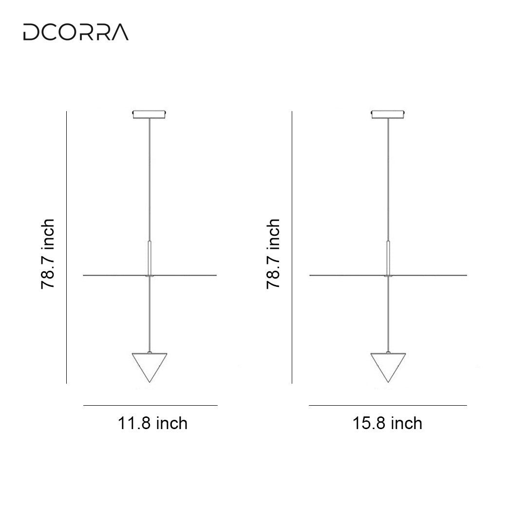 Disc and Cone Minimalist LED Pendant Light - view 12