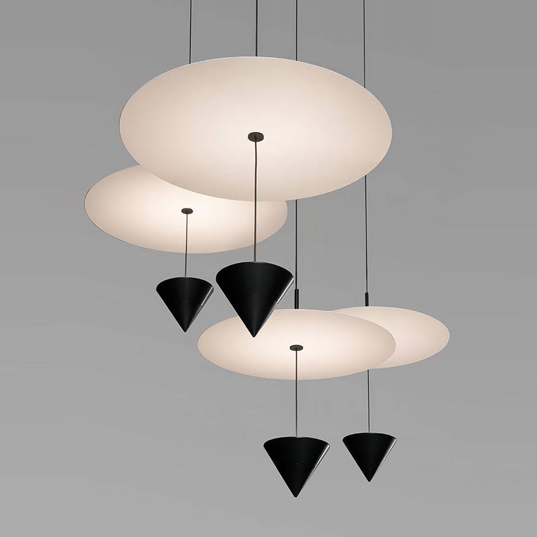 Disc and Cone Minimalist LED Pendant Light - Small / Neutral White (4000K)
