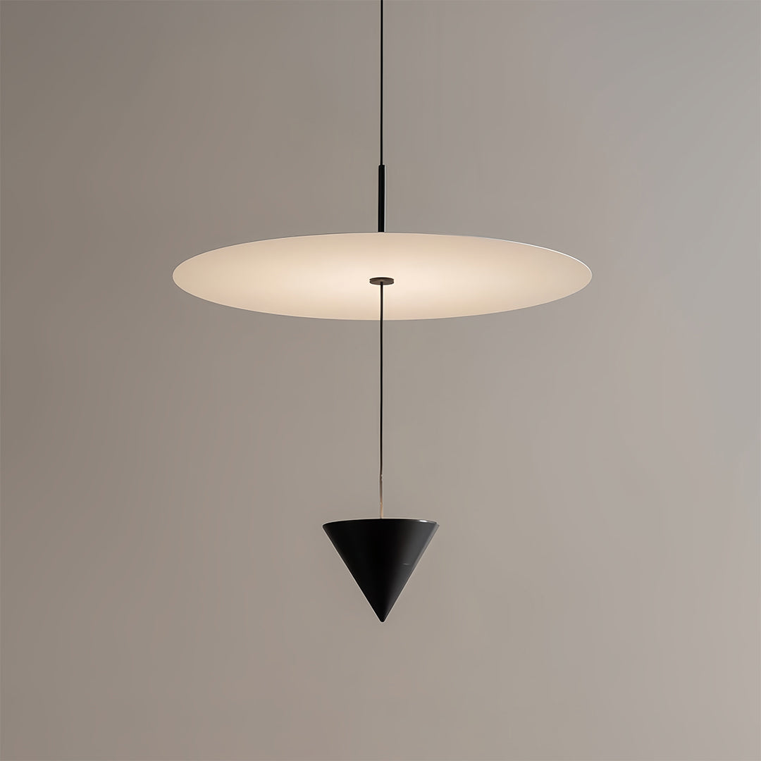 Disc and Cone Minimalist LED Pendant Light - Large
