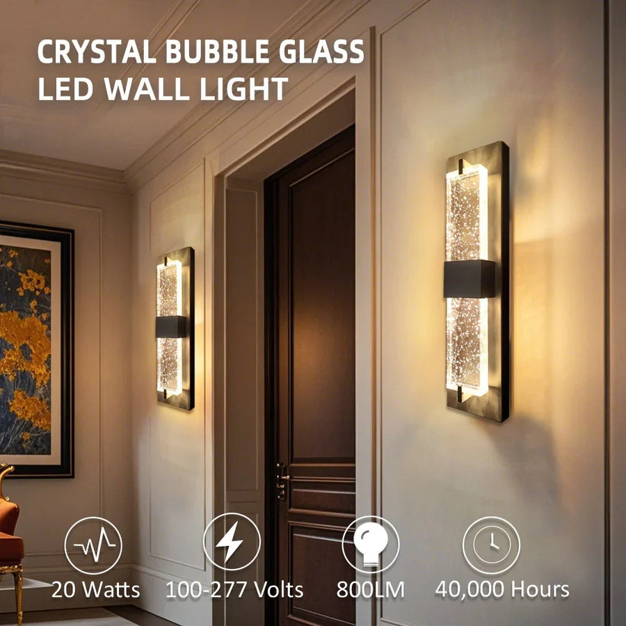 Double Bubble Glass LED Wall Light