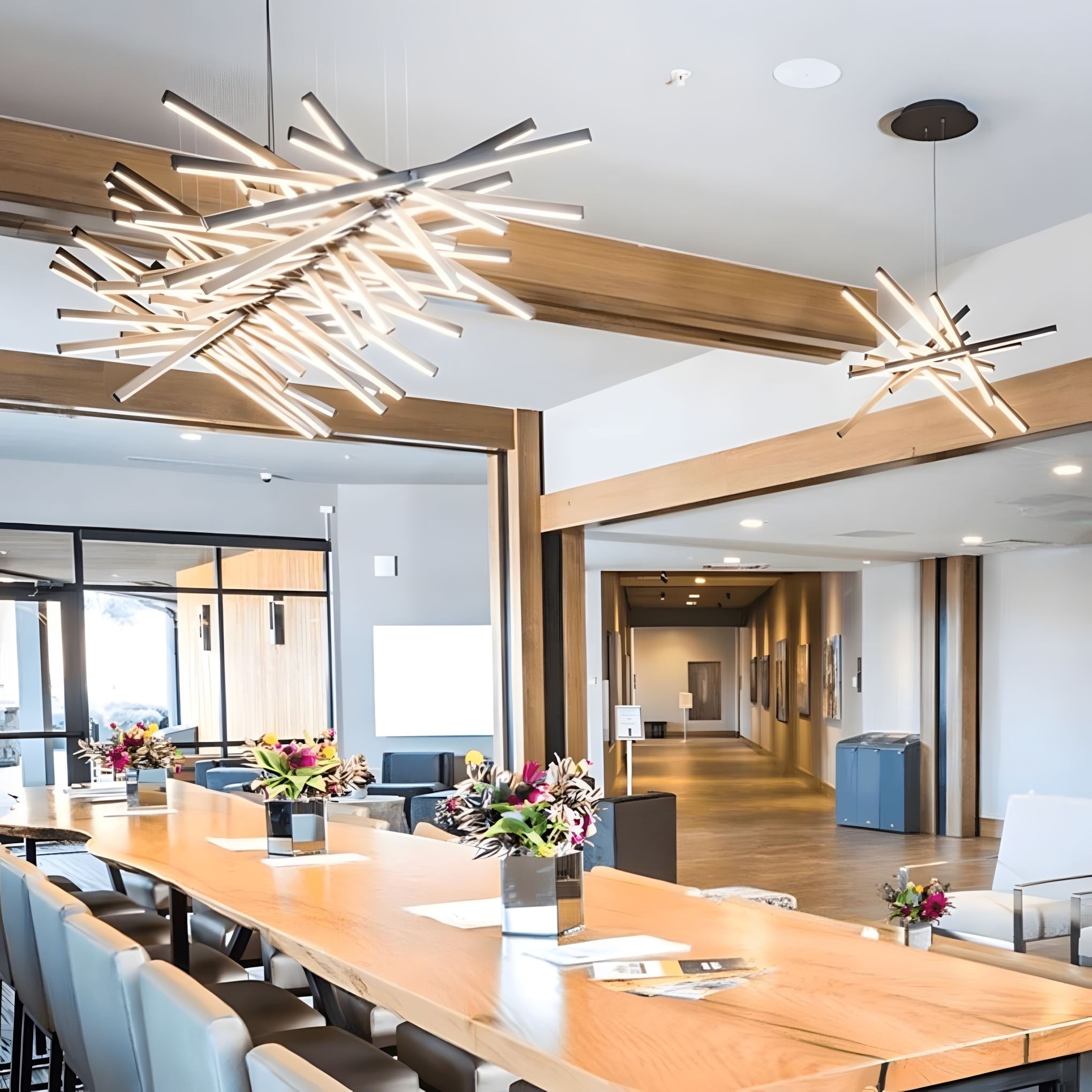 Double Helix LED Linear Chandelier with Remote - view 10