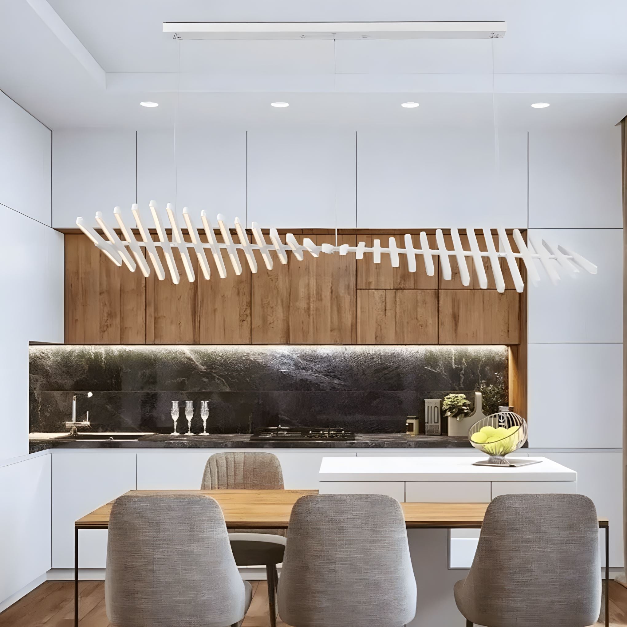 Double Helix LED Linear Chandelier with Remote - view 11